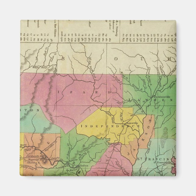 Nya Karta i Arkansas 2 Magnet (Framsidan)