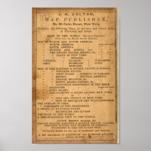 Nya karta i delstaten Illinois Poster