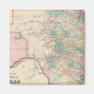 Nya Karta i delstaten Texas Magnet