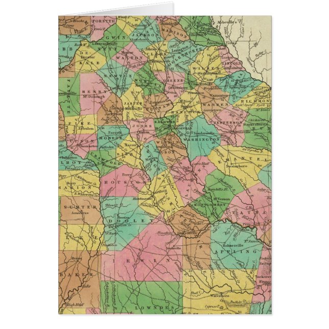 Nya Karta i Georgien 2 Hälsningskort (Framsidan)