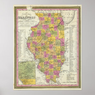 Nya Karta i Illinois Poster
