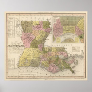 Nya Karta i Louisiana Poster