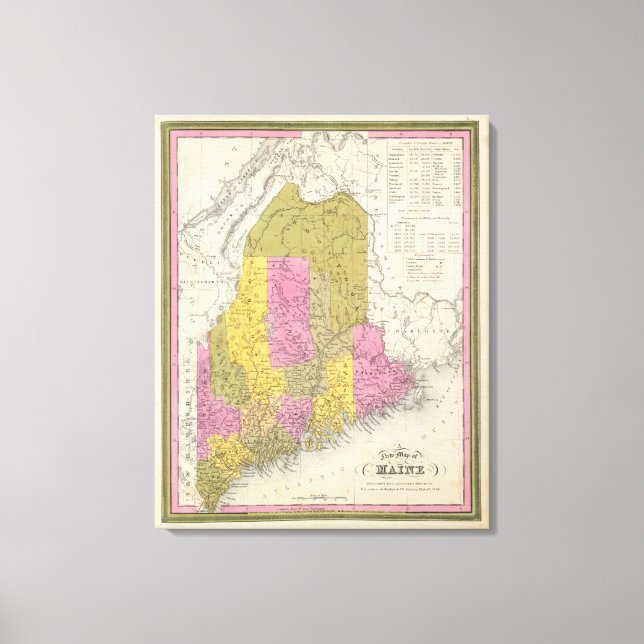 Nya Karta i Maine 2 Canvastryck (Framsida)