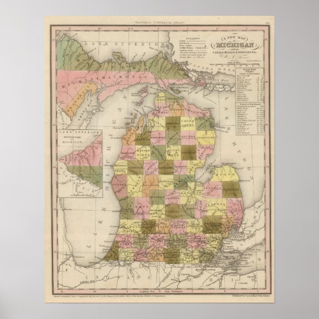 Nya Karta i Michigan Poster (Framsidan)