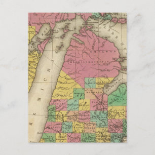 Nya Karta i Michigan Vykort
