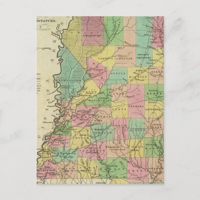 Nya Karta i Mississippi 2 Vykort (Framsida)