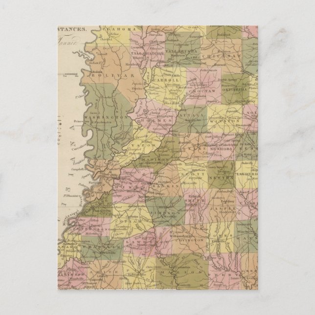 Nya Karta i Mississippi Vykort (Framsida)