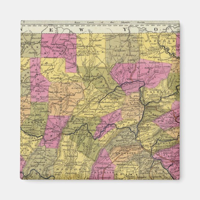 Nya Karta i Pennsylvania 2 Magnet (Framsidan)
