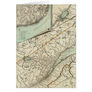 Nya Karta i provinsen Quebec Hälsningskort