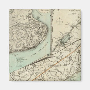 Nya Karta i provinsen Quebec Magnet