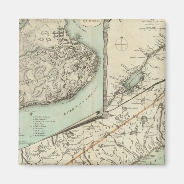 Nya Karta i provinsen Quebec Magnet (Framsidan)