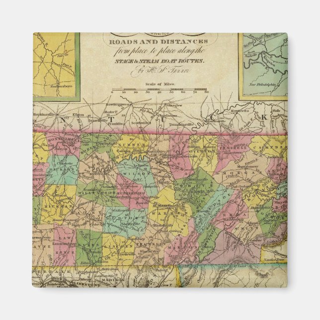 Nya Karta i Tennessee 2 Magnet (Framsidan)