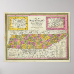 Nya Karta i Tennessee Poster