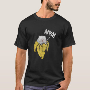 Nya Katt Banan Rolig Kattunge Husdjur Kawaii Vinta T Shirt