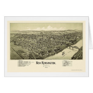 Nya Kensington, panorama- karta för PA - 1902 Hälsningskort