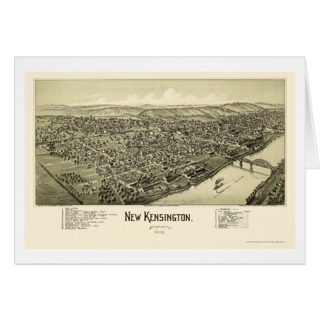 Nya Kensington, panorama- karta för PA - 1902 Hälsningskort (Framsidan Horizontal)