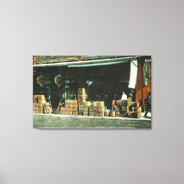 Nya kinesiska invandrare på Sidewald Canvastryck (Framsida)