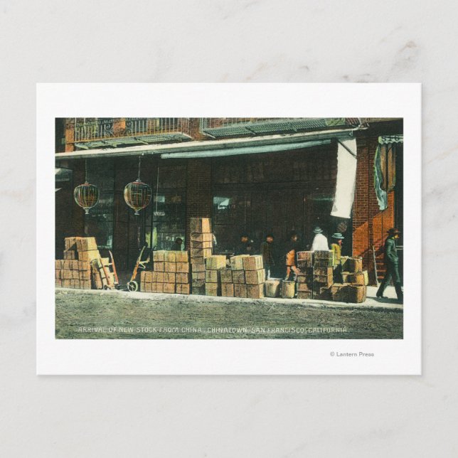 Nya kinesiska invandrare på Sidewald Vykort (Framsida)