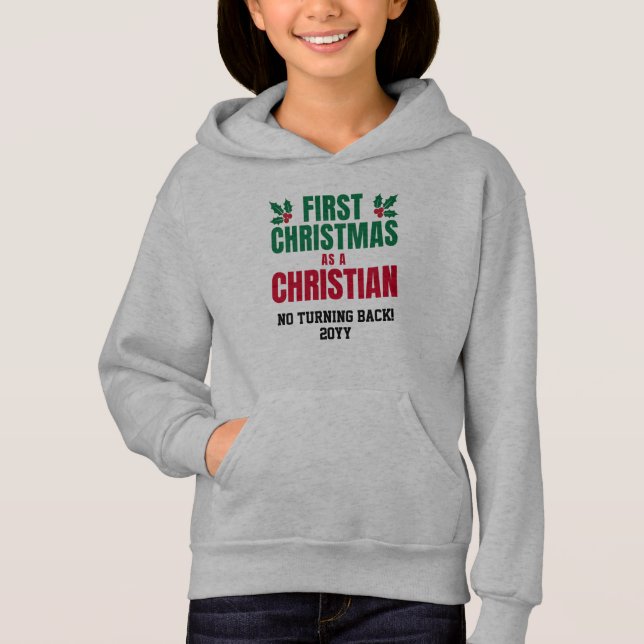 NYA KRISTNA FÖRSTA CHRISTMAS Kids T Shirt (Framsida)