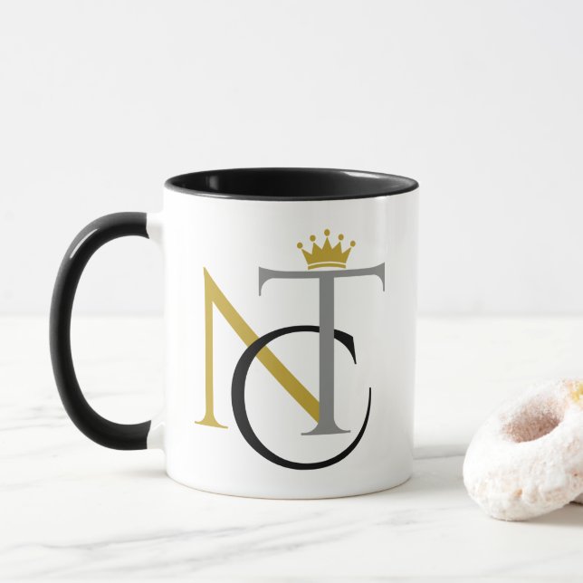 Nya Krona och Thrones™ Logotyp Christian Mugg (Med munk)
