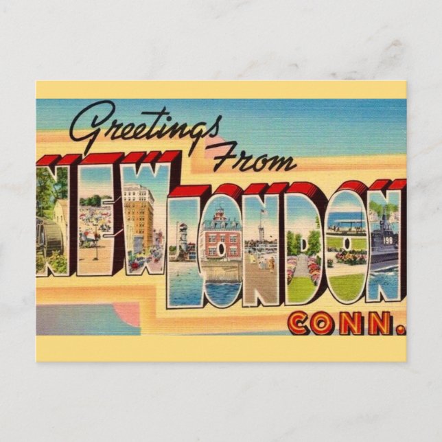 Nya London Connecticut Vykort (Framsida)