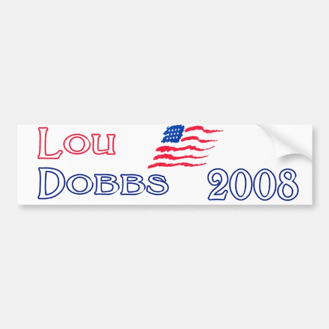 Nya Lou Dobbs Lou 2008 (röda) Dobbs 2008 (blått) Bildekal (Framsidan)