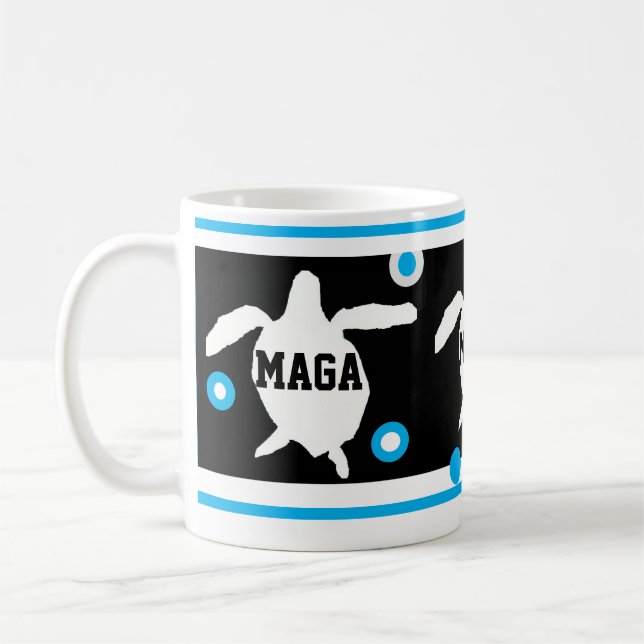 NYA MAGA-havssköldpaddor Kaffemugg (Vänster)