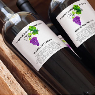 Nya Mamma Gåva Vin Etiketter
