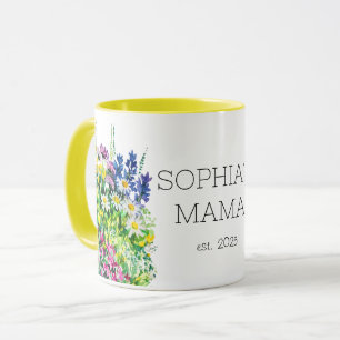 Nya Mamma mugg, färgade vilda blommor Mugg