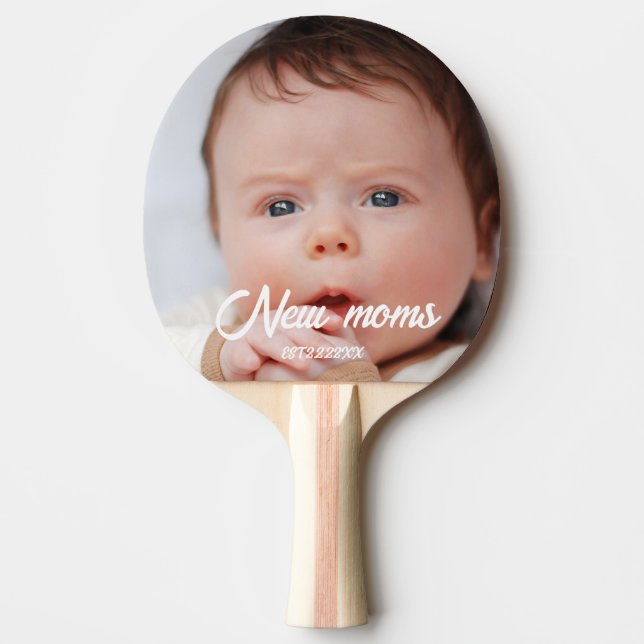 Nya mammor anpassad babyfoto pingisracket (Framsidan)