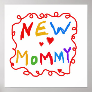 Nya Mammor för primär Färg-text Poster
