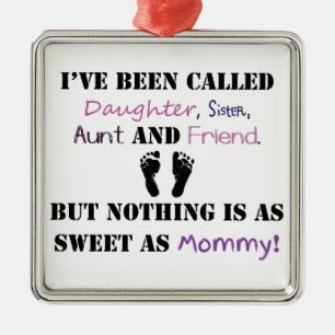 Nya mammor julgransprydnad metall