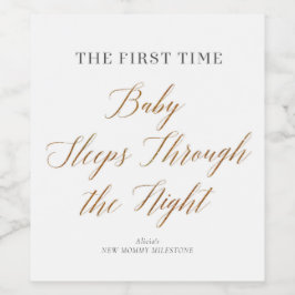 Nya Mammor sover genom natten Vinflaska Etikett