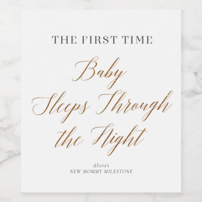 Nya Mammor sover genom natten Vinflaska Etikett (Singel etikett)