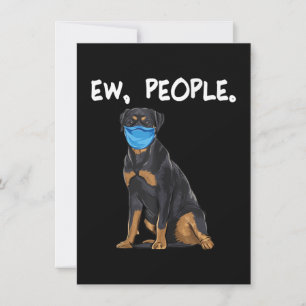 nya människor som bär ansikte-mask på hund tack kort
