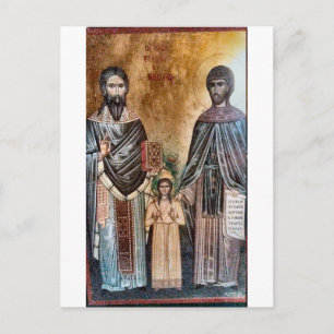 Nya Martyrs Raphael, Nicholas och Irene Icon Vykort