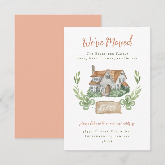 Nya meddelanden om Flytta i hemmet Inbjudningar (Fram/baksida)