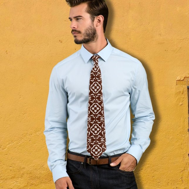 Nya Mexicos Zia-symbol Fjädermönster Slips (Skapare uppladdad)