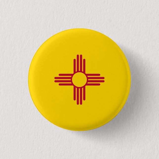 Nya mexikanska Flagga, Flagga i New mexico Knapp (Framsida)