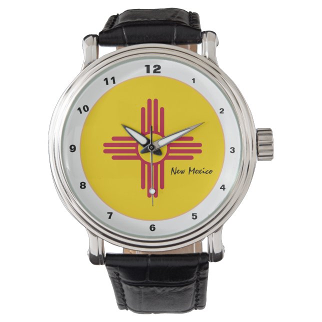 Nya mexikanska Flagga & New mexico mode USA / desi Armbandsur (Framsida)