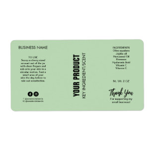 Nya moderna Mint Body Butter Burk-etiketter Fraktsedel