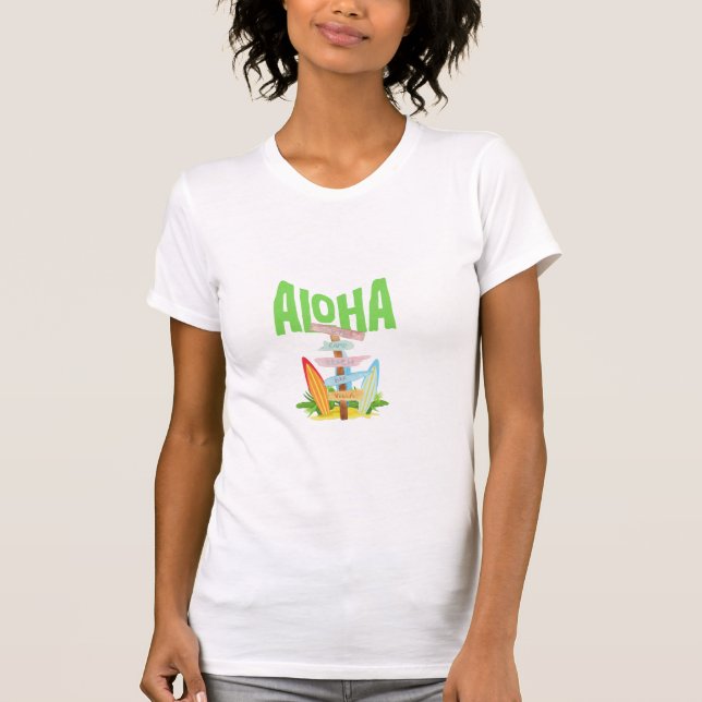 Nya modeSemester Vibes Designs Unisex T-Shirt  (Framsida)
