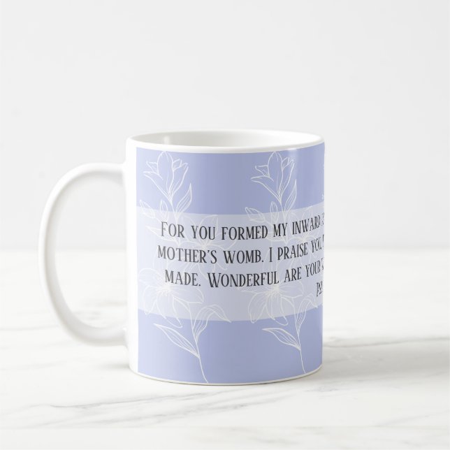 Nya mödrar Psaltaren 139:13–14 Kaffemugg (Vänster)