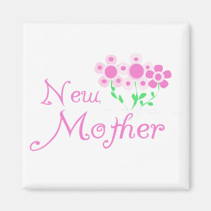 Nya Mor Rosa Blommor T-shirts och presenter Magnet