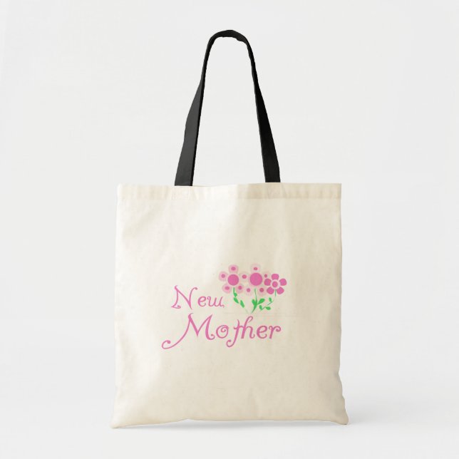 Nya Mor Rosa Blommor T-shirts och presenter Tygkasse (Framsidan)