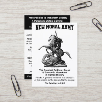 Nya Moral Army™-informationskort (100) Visitkort