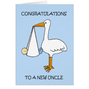 Nya morbror till Pojke Grattisar Hälsningskort