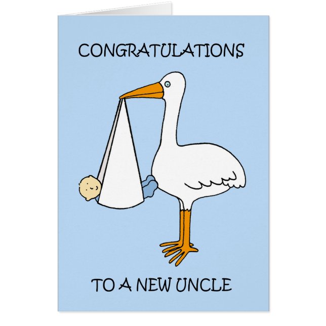 Nya morbror till Pojke Grattisar Hälsningskort (Framsidan)