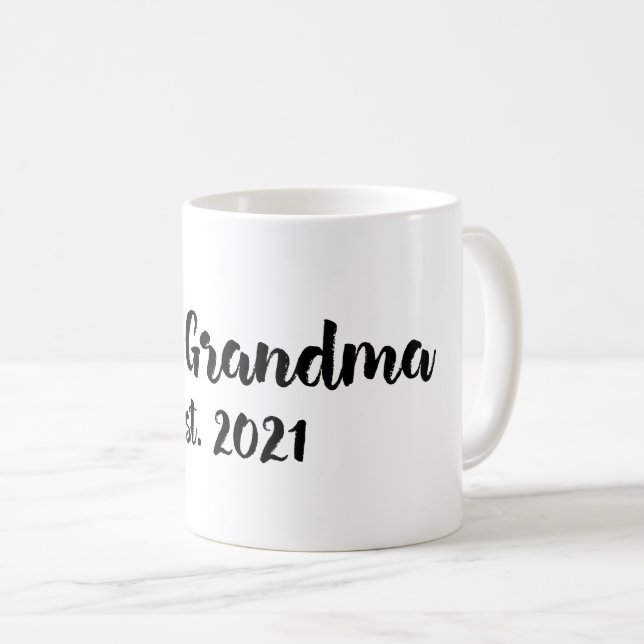 Nya mormor Est. 2021 Nya mormödrar Kaffemugg (Framsida höger)