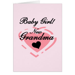 Nya mormor Flicka Tshirts och gåvor Hälsningskort